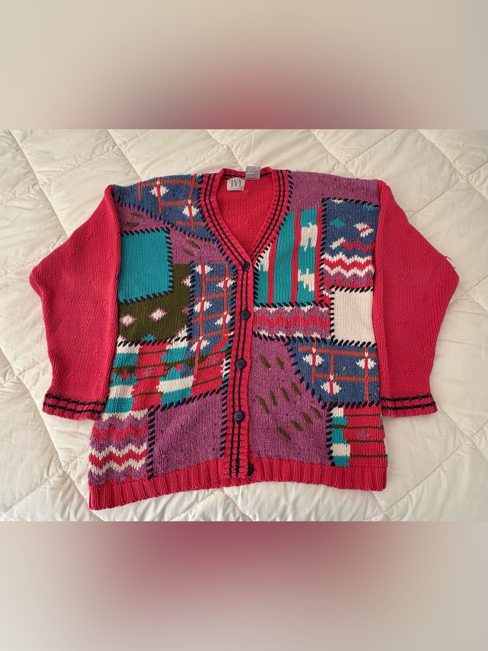 Adorable IVY knitted Teacher Vintage V neck cardigan